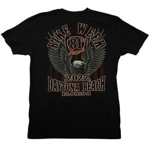 USA Luxury Co. T-Shirt Mens Large Daytona Beach Bike Week 2022 Eagle Graphic